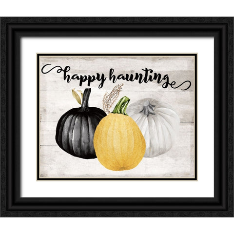 Happy Haunting Black Ornate Wood Framed Art Print with Double Matting by Santiago, Daniela