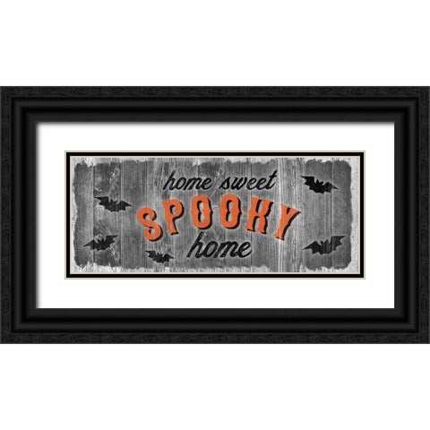 Home Sweet Spooky Black Ornate Wood Framed Art Print with Double Matting by Carpentieri, Natalie