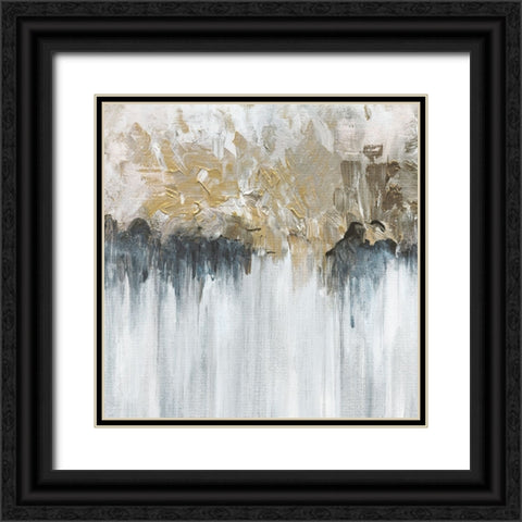 Blue Shadows Black Ornate Wood Framed Art Print with Double Matting by Jill, Susan