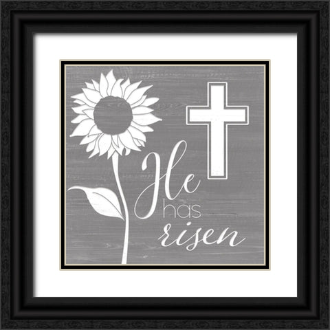He Has Risen Black Ornate Wood Framed Art Print with Double Matting by CAD Designs