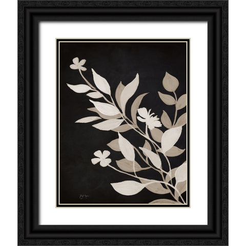 Midnight Silhouette II Black Ornate Wood Framed Art Print with Double Matting by Tava Studios