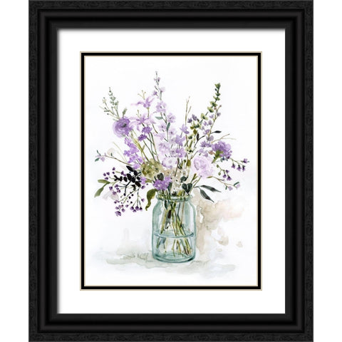 Purple Passion II Black Ornate Wood Framed Art Print with Double Matting by Robinson, Carol