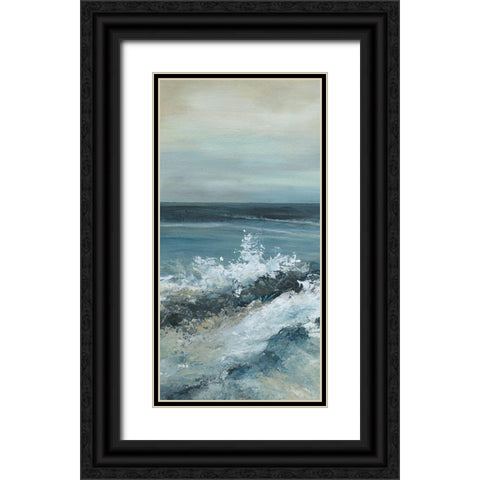 Converging Currents I Black Ornate Wood Framed Art Print with Double Matting by Robinson, Carol