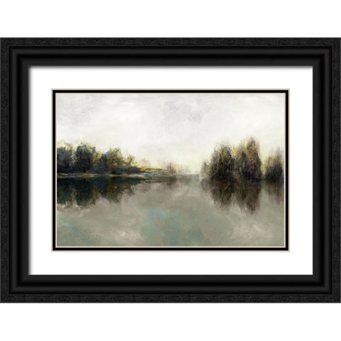 Rainy Sunset Black Ornate Wood Framed Art Print with Double Matting by Nan