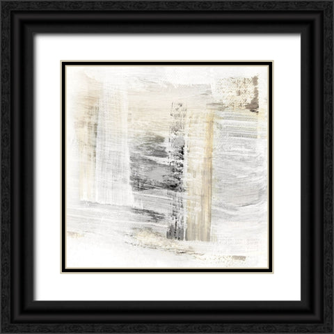 Swept Abstract Black Ornate Wood Framed Art Print with Double Matting by Shapiro, Judith