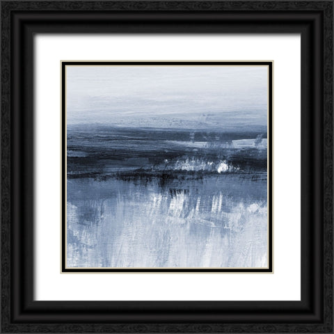 Servern in Cyan III Black Ornate Wood Framed Art Print with Double Matting by Jill, Susan