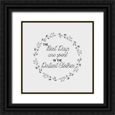 Best Days Black Ornate Wood Framed Art Print with Double Matting by CAD Designs