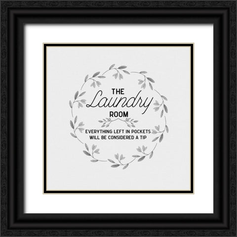 The Laundry Room Black Ornate Wood Framed Art Print with Double Matting by CAD Designs
