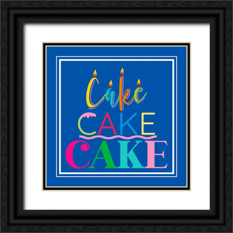 Cake Cake Cake Black Ornate Wood Framed Art Print with Double Matting by CAD Designs