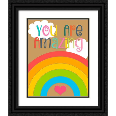 You Are Amazing Black Ornate Wood Framed Art Print with Double Matting by CAD Designs