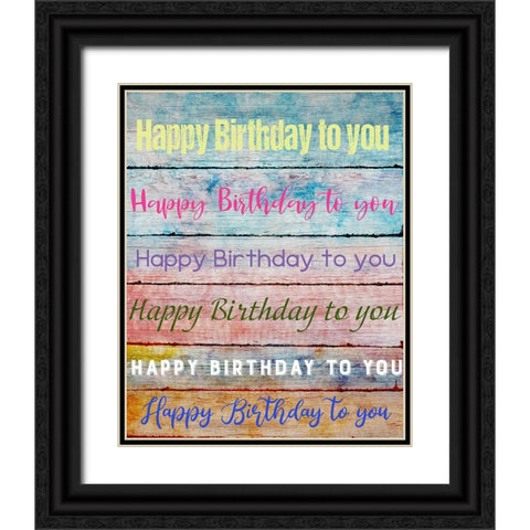 Birthday Song Black Ornate Wood Framed Art Print with Double Matting by Knutsen, Conrad