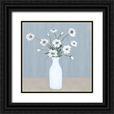Milk Glass Arrangement I Black Ornate Wood Framed Art Print with Double Matting by Dunlap, Marilyn