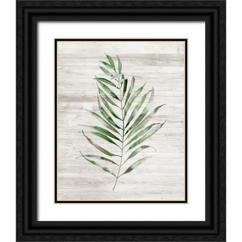 Tropic Frond II Black Ornate Wood Framed Art Print with Double Matting by Nan