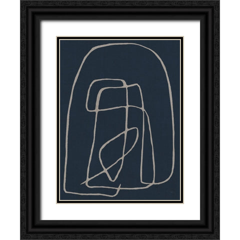 Shapes and Night Sky I Black Ornate Wood Framed Art Print with Double Matting by Jill, Susan