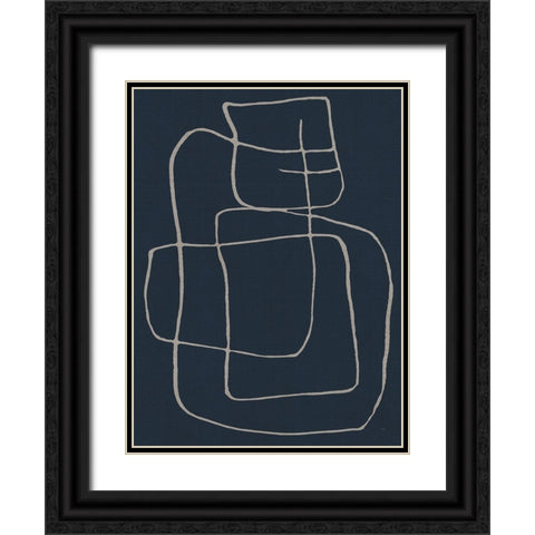 Shapes and Night Sky II Black Ornate Wood Framed Art Print with Double Matting by Jill, Susan