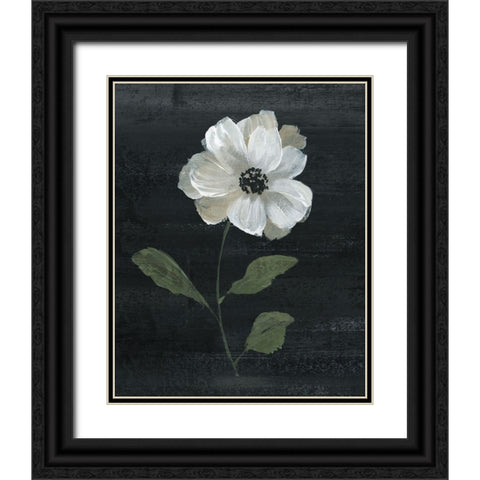 Country Botanical I Black Ornate Wood Framed Art Print with Double Matting by Nan