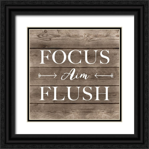 Focus Aim Flush Black Ornate Wood Framed Art Print with Double Matting by CAD Designs