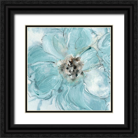 Flower Portrait I Black Ornate Wood Framed Art Print with Double Matting by Jill, Susan