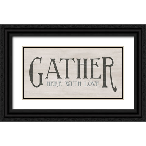 Gather With Love Black Ornate Wood Framed Art Print with Double Matting by CAD Designs
