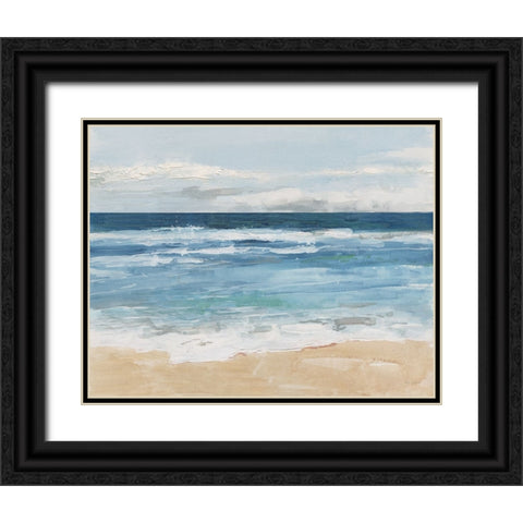 Ocean Waves II Black Ornate Wood Framed Art Print with Double Matting by Swatland, Sally