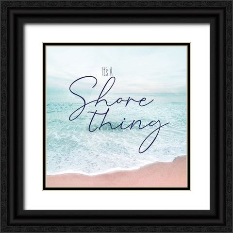 Its A Shore Thing Black Ornate Wood Framed Art Print with Double Matting by Carpentieri, Natalie