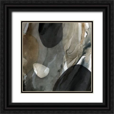 River Rock I Black Ornate Wood Framed Art Print with Double Matting by Robinson, Carol