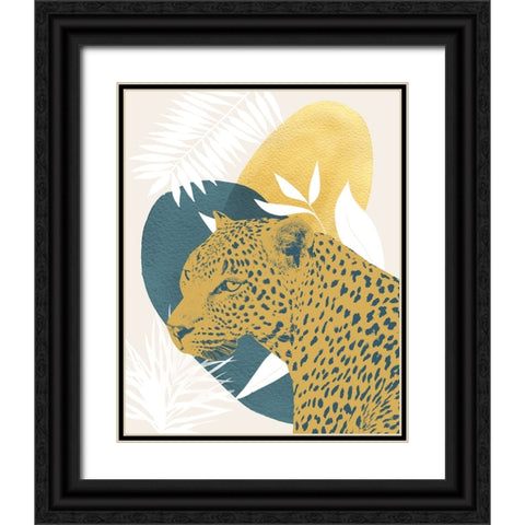 Jungle Cat II Black Ornate Wood Framed Art Print with Double Matting by Robinson, Carol