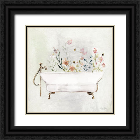 Botanical Bath II Black Ornate Wood Framed Art Print with Double Matting by Chang, Stella
