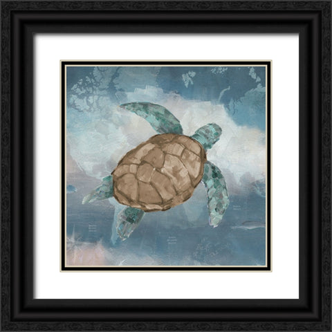 Traveling Turtle I Black Ornate Wood Framed Art Print with Double Matting by Swatland, Sally