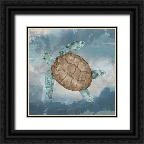 Traveling Turtle II Black Ornate Wood Framed Art Print with Double Matting by Swatland, Sally