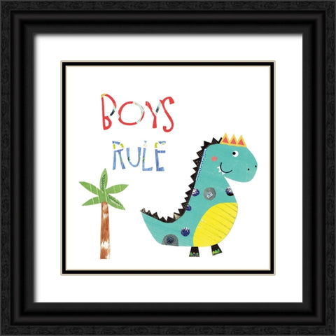 Boys Rule Black Ornate Wood Framed Art Print with Double Matting by Pope, Katherine and Elizabeth