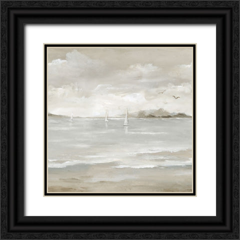 Sail Away II Black Ornate Wood Framed Art Print with Double Matting by Nan