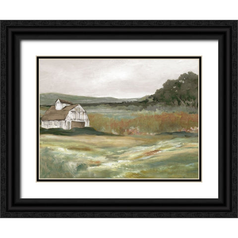 Afteroon on the Farm Black Ornate Wood Framed Art Print with Double Matting by Robinson, Carol