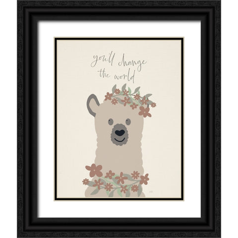 Change The World Black Ornate Wood Framed Art Print with Double Matting by Carpentieri, Natalie