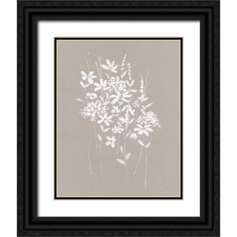 Delicate Botanicals I Black Ornate Wood Framed Art Print with Double Matting by Swatland, Sally