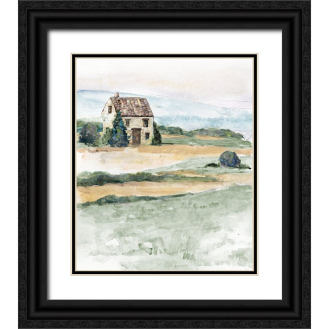 On the Countryside I Black Ornate Wood Framed Art Print with Double Matting by Swatland, Sally