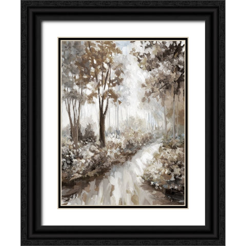 Into the Woods Black Ornate Wood Framed Art Print with Double Matting by Nan