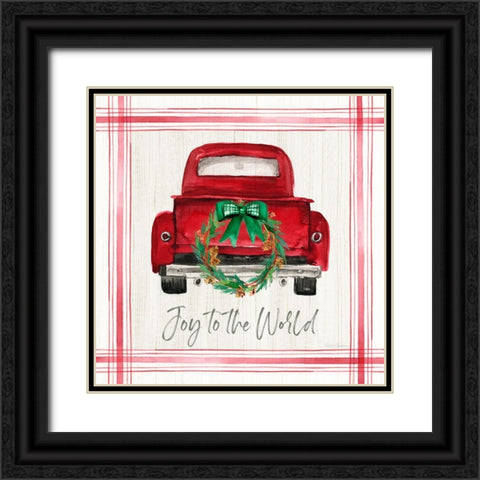 Joy Wreath Pickup Black Ornate Wood Framed Art Print with Double Matting by Brockmon, Kristen