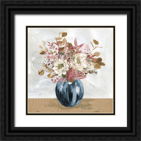 Sophisticated Fall Bouquet Black Ornate Wood Framed Art Print with Double Matting by Robinson, Carol