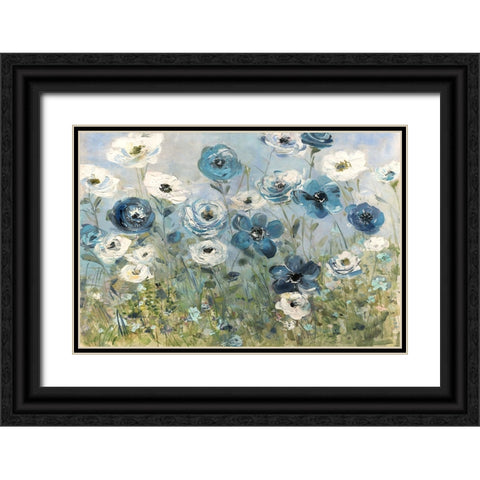 Field of Fireworks Black Ornate Wood Framed Art Print with Double Matting by Swatland, Sally