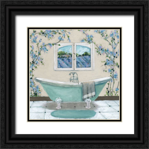 Tuscany Bath I Black Ornate Wood Framed Art Print with Double Matting by Robinson, Carol
