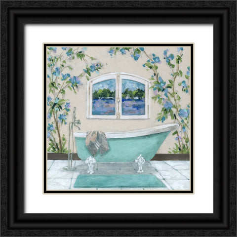 Tuscany Bath II Black Ornate Wood Framed Art Print with Double Matting by Robinson, Carol