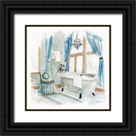 Fancy Cottage Bath II Black Ornate Wood Framed Art Print with Double Matting by Robinson, Carol
