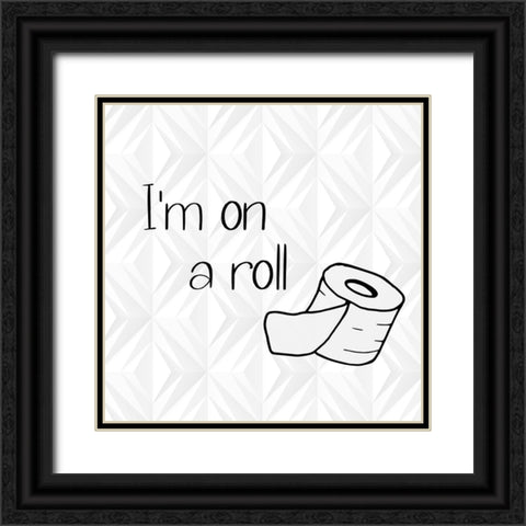 Im on a Roll Geo Black Ornate Wood Framed Art Print with Double Matting by Jill, Susan