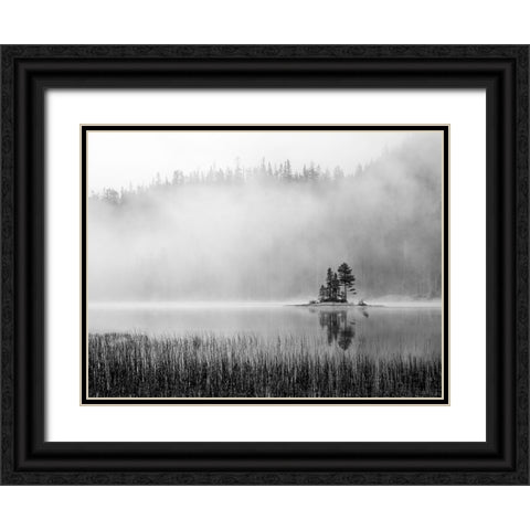 Island Fog Black Ornate Wood Framed Art Print with Double Matting by Delimont, Danita