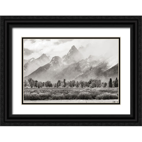 Teton Range Black Ornate Wood Framed Art Print with Double Matting by Delimont, Danita