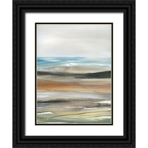 Natures Many Layers I Black Ornate Wood Framed Art Print with Double Matting by Robinson, Carol