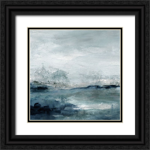 Indigo Expanse Black Ornate Wood Framed Art Print with Double Matting by Robinson, Carol