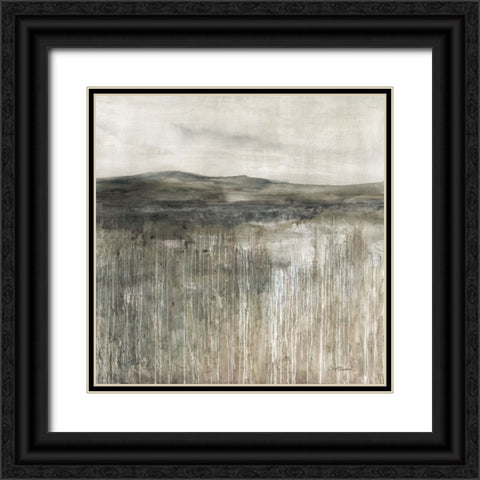 Hillside Fields Black Ornate Wood Framed Art Print with Double Matting by Robinson, Carol