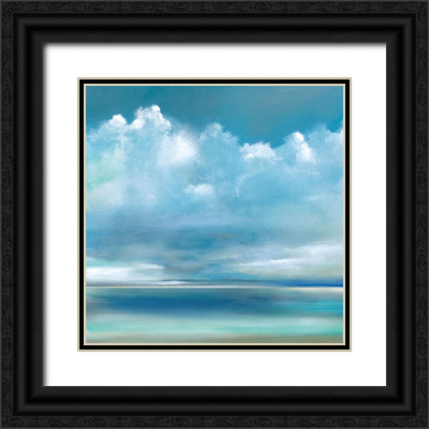 Tranquil Seas II Black Ornate Wood Framed Art Print with Double Matting by Manning, Ruane